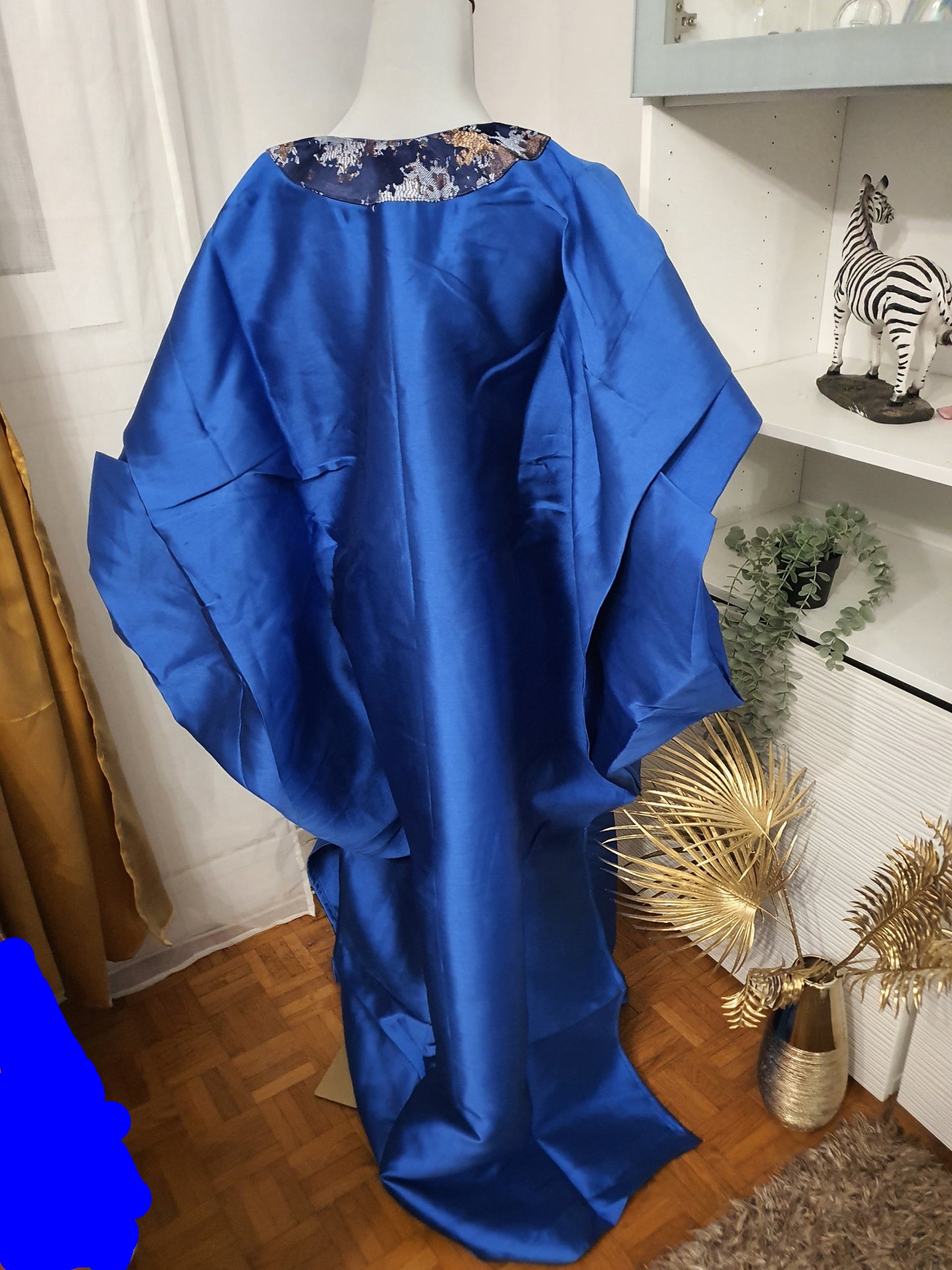 Boubou africain bleu femme