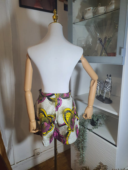 Short femme africain violet