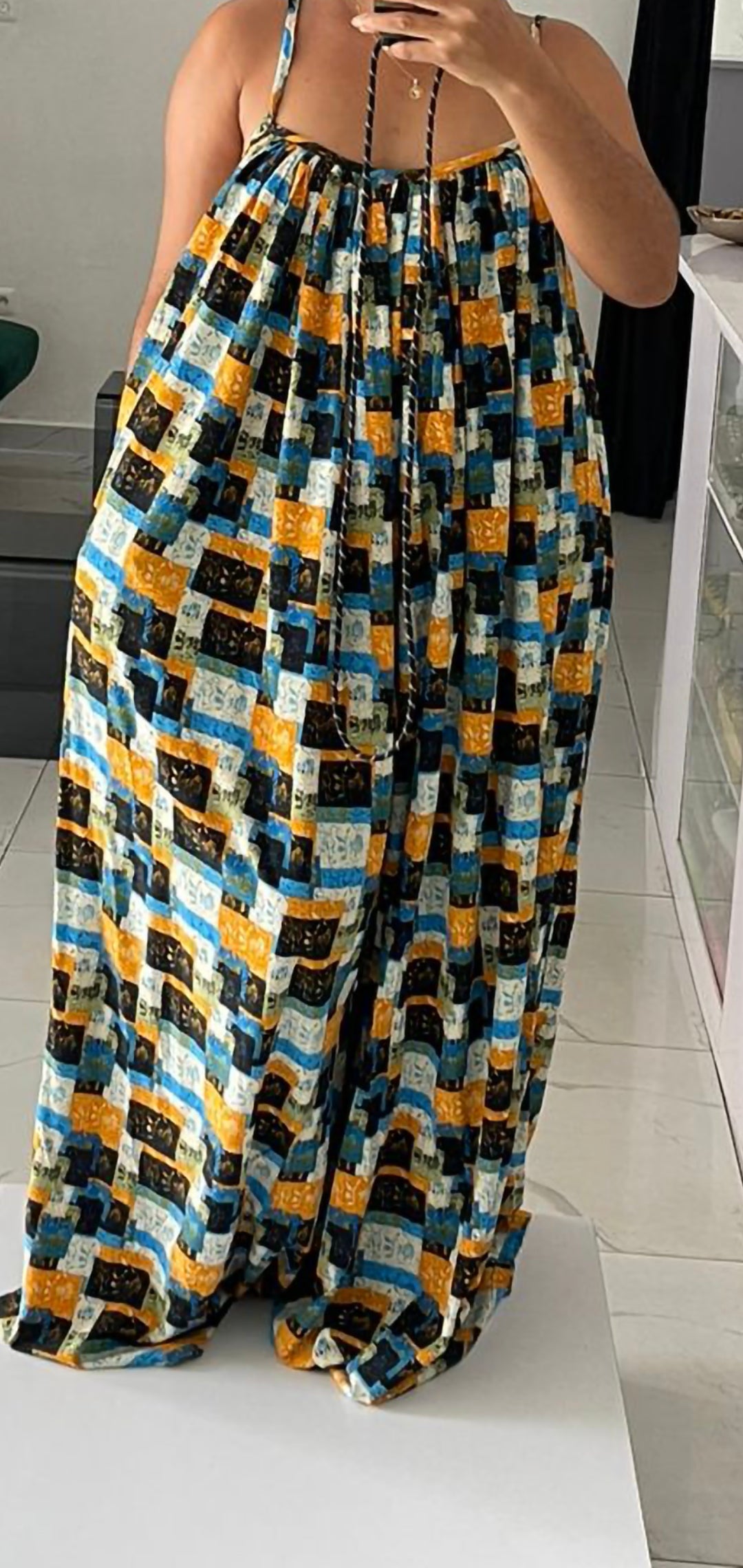 Combinaison kimono femme imprimé africain graphique mode fluide & confort