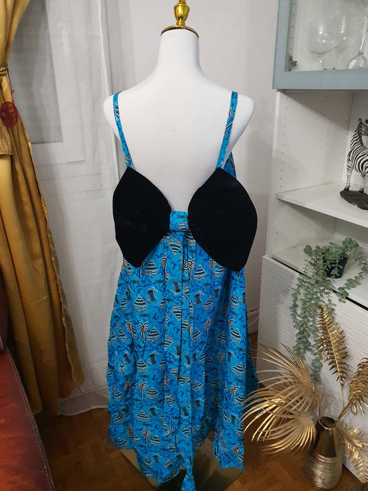 Robe kaba chic femme bretelles fines et dos original