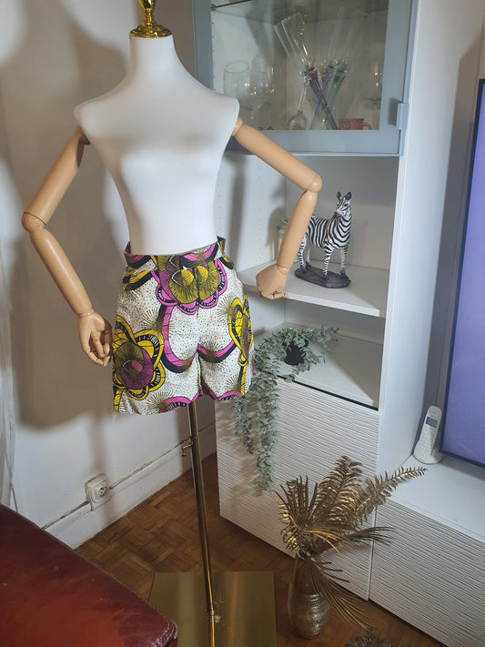 Short femme africain violet