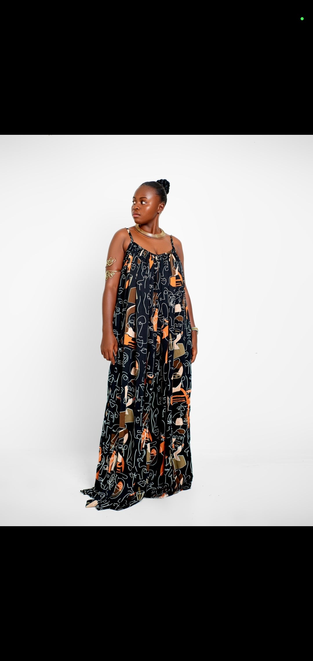 Kimono femme long imprimé visage abstrait tendance ethnique chic