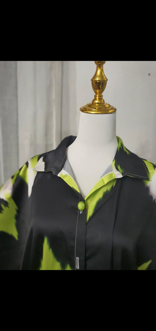 Robe longue fluide verte tendance et chic