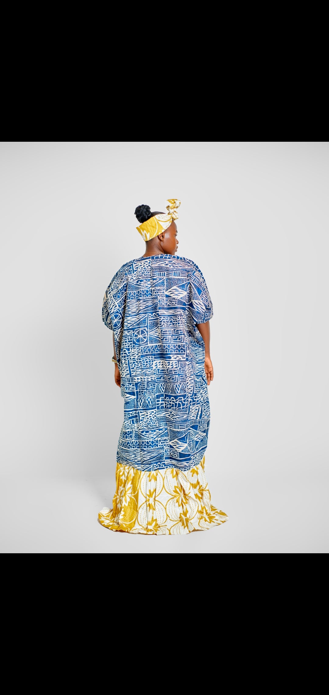 Robe Africaine Medumba kaba chic avec foulard